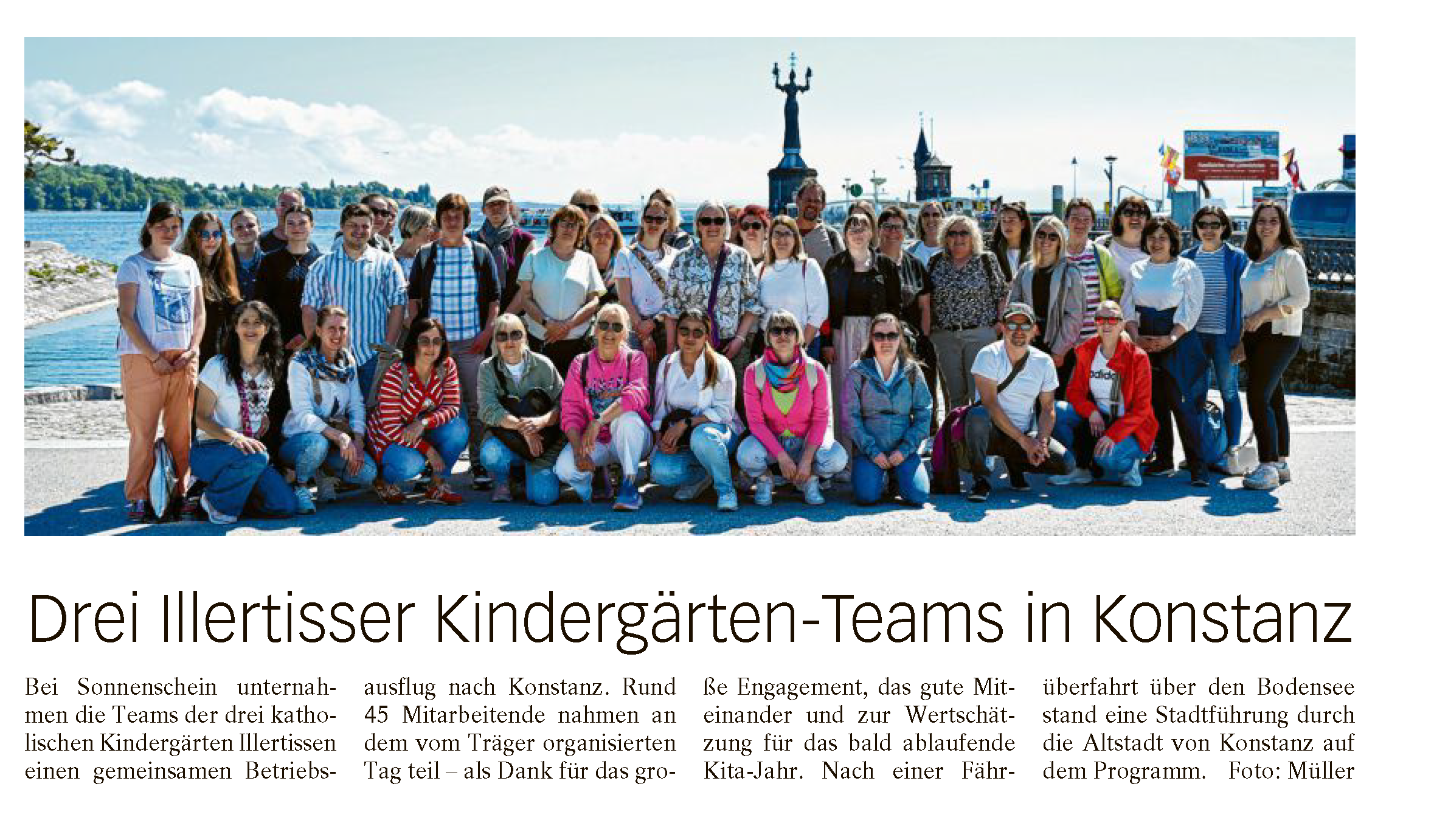 Drei Illertisser Kindergärten-Teams in Konstanz