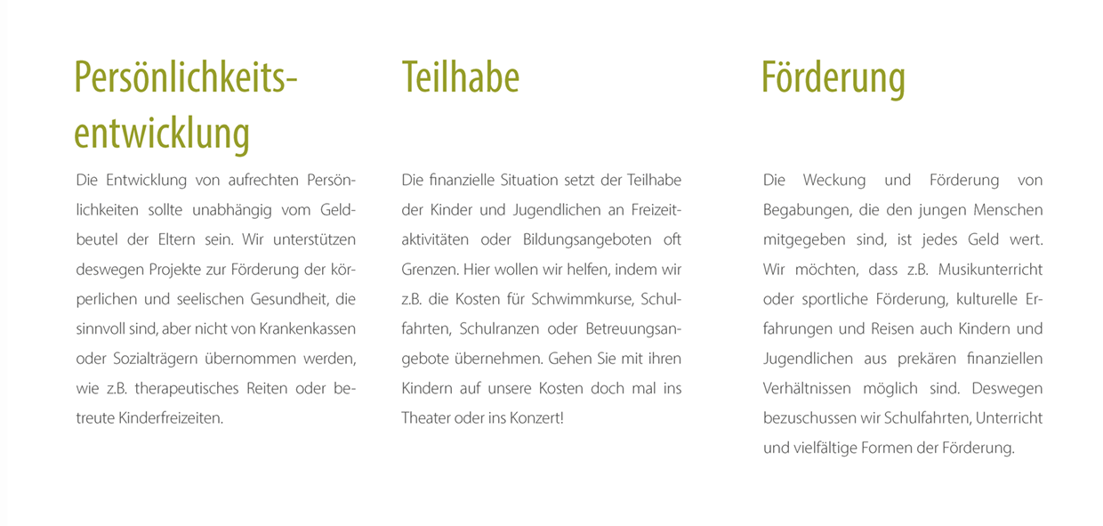 Johann u. Rita Gahr-Stiftung (Unterstützung finanziell benachteiligter Kinder und Jugendlicher)